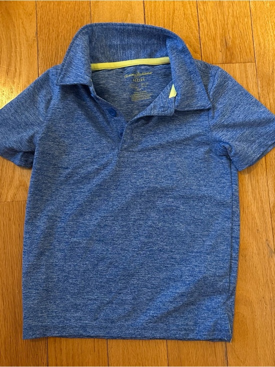 Tommy Bahama Other - Tommy Bahama Blue Heather Polo with Yellow Collar Trim